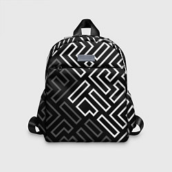 Детский рюкзак Черно белый лабиринт, цвет: 3D-принт