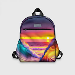 Детский рюкзак Волны на закате, цвет: 3D-принт
