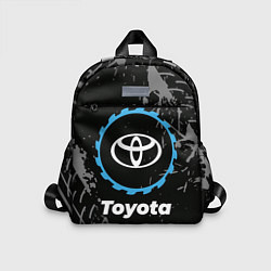 Детский рюкзак Toyota в стиле Top Gear со следами шин на фоне, цвет: 3D-принт