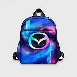 Детский рюкзак Mazda неоновый космос, цвет: 3D-принт