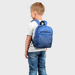 Детский рюкзак Мандала на градиенте синего цвета, цвет: 3D-принт — фото 2