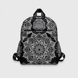 Детский рюкзак Мандала на черном фоне, цвет: 3D-принт