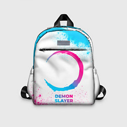 Детский рюкзак Demon Slayer neon gradient style, цвет: 3D-принт