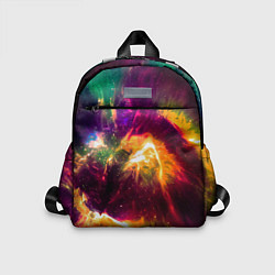 Детский рюкзак Небула в космосе разноцветная - нейронная сеть, цвет: 3D-принт