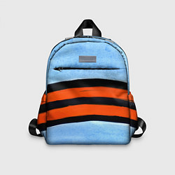 Детский рюкзак Георгиевская лента на голубом фоне, цвет: 3D-принт