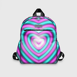Детский рюкзак Неоновые сердца, цвет: 3D-принт