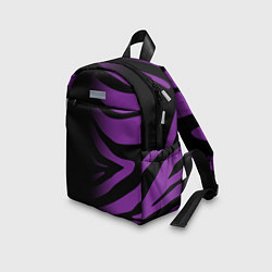 Детский рюкзак Фиолетовый с черными полосками зебры, цвет: 3D-принт — фото 2