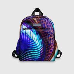 Детский рюкзак Неоновый водоворот, цвет: 3D-принт