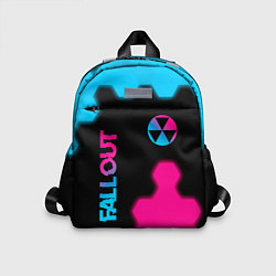 Детский рюкзак Fallout - neon gradient: надпись, символ, цвет: 3D-принт