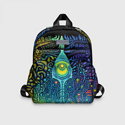 Детский рюкзак Психоделика разноцветная - нейронная сеть, цвет: 3D-принт