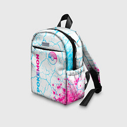 Детский рюкзак Pokemon neon gradient style: надпись, символ, цвет: 3D-принт — фото 2