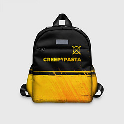 Детский рюкзак CreepyPasta - gold gradient: символ сверху, цвет: 3D-принт