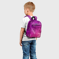 Детский рюкзак Фиолетовые текстуры, цвет: 3D-принт — фото 2