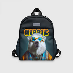 Детский рюкзак Хиппи белый медведь, цвет: 3D-принт