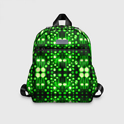 Детский рюкзак Ярко-зелёный точечный узор, цвет: 3D-принт
