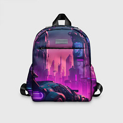 Детский рюкзак Неоновый киберпанк, цвет: 3D-принт