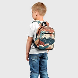 Детский рюкзак Ретро Фудзияма, цвет: 3D-принт — фото 2