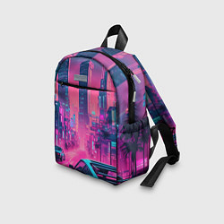 Детский рюкзак Вечерний город в неоновых огнях, цвет: 3D-принт — фото 2
