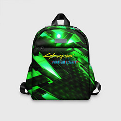 Детский рюкзак Cyberpunk 2077 phantom liberty neon green, цвет: 3D-принт