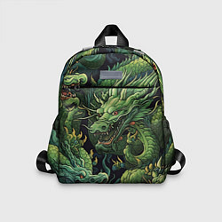 Детский рюкзак Зеленые драконы: арт нейросети, цвет: 3D-принт