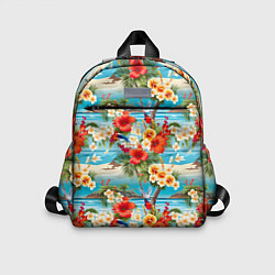 Детский рюкзак Светлый гавайский фон и цветы