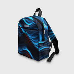 Детский рюкзак Синие волны абстракт, цвет: 3D-принт — фото 2