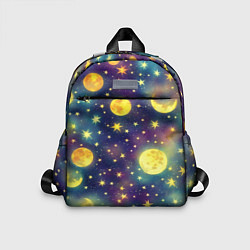 Детский рюкзак Космос, Луна и Солнце, цвет: 3D-принт