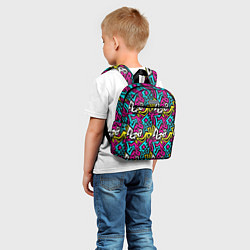 Детский рюкзак Цветные зигзаги Colored zigzags, цвет: 3D-принт — фото 2
