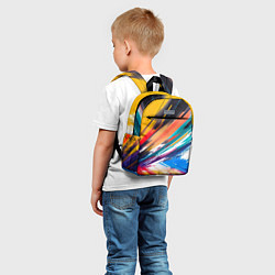 Детский рюкзак Красочные пульсации, цвет: 3D-принт — фото 2