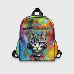 Детский рюкзак Cat fashionista - neural network, цвет: 3D-принт