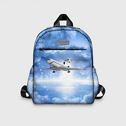 Детский рюкзак Ту-154 в морозном небе, цвет: 3D-принт