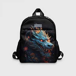 Детский рюкзак Дракон с цветами: арт нейросети