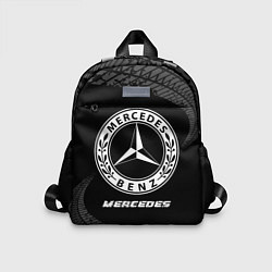 Детский рюкзак Mercedes speed на темном фоне со следами шин, цвет: 3D-принт