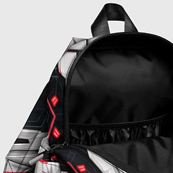 Детский рюкзак Кибер броня красная, цвет: 3D-принт — фото 2