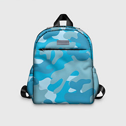 Детский рюкзак Камуфляж военный синий, цвет: 3D-принт