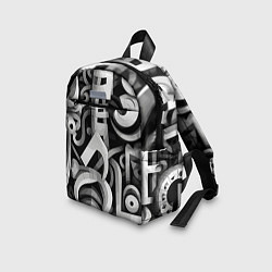 Детский рюкзак Монохромный паттерн, цвет: 3D-принт — фото 2