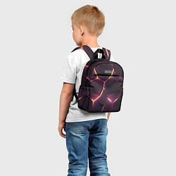 Детский рюкзак Пурпурные неоновые плиты, цвет: 3D-принт — фото 2