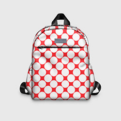 Детский рюкзак Узор в красное ретро-яблоко, цвет: 3D-принт
