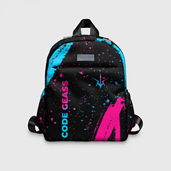 Детский рюкзак Code Geass - neon gradient: надпись, символ, цвет: 3D-принт
