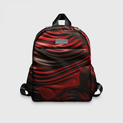 Детский рюкзак Кожаная красная и черная текстура