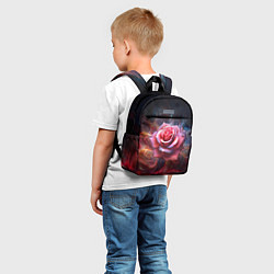Детский рюкзак Алая космическая роза - Нейросеть, цвет: 3D-принт — фото 2