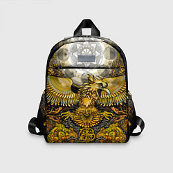 Детский рюкзак Золотой орёл - славянский орнамент, цвет: 3D-принт