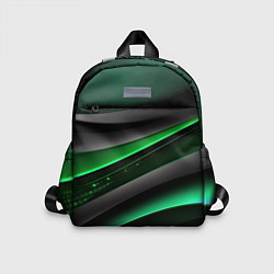 Детский рюкзак Black green line, цвет: 3D-принт