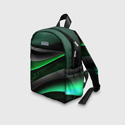 Детский рюкзак Black green line, цвет: 3D-принт — фото 2