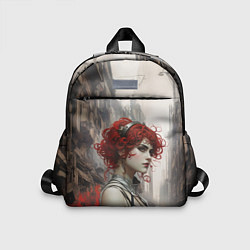 Детский рюкзак Рыжая девушка на променаде, цвет: 3D-принт