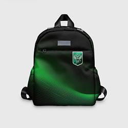 Детский рюкзак Герб РФ зеленый черный фон, цвет: 3D-принт