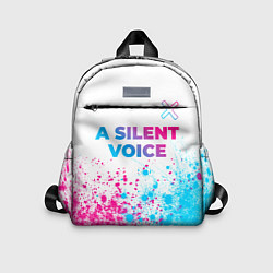 Детский рюкзак A Silent Voice neon gradient style: символ сверху, цвет: 3D-принт