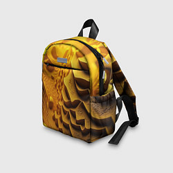 Детский рюкзак Желтая объемная абстракция, цвет: 3D-принт — фото 2