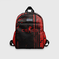 Детский рюкзак CS GO black red brushes