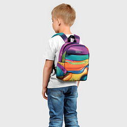 Детский рюкзак Жидкий разноцветный пластик, цвет: 3D-принт — фото 2